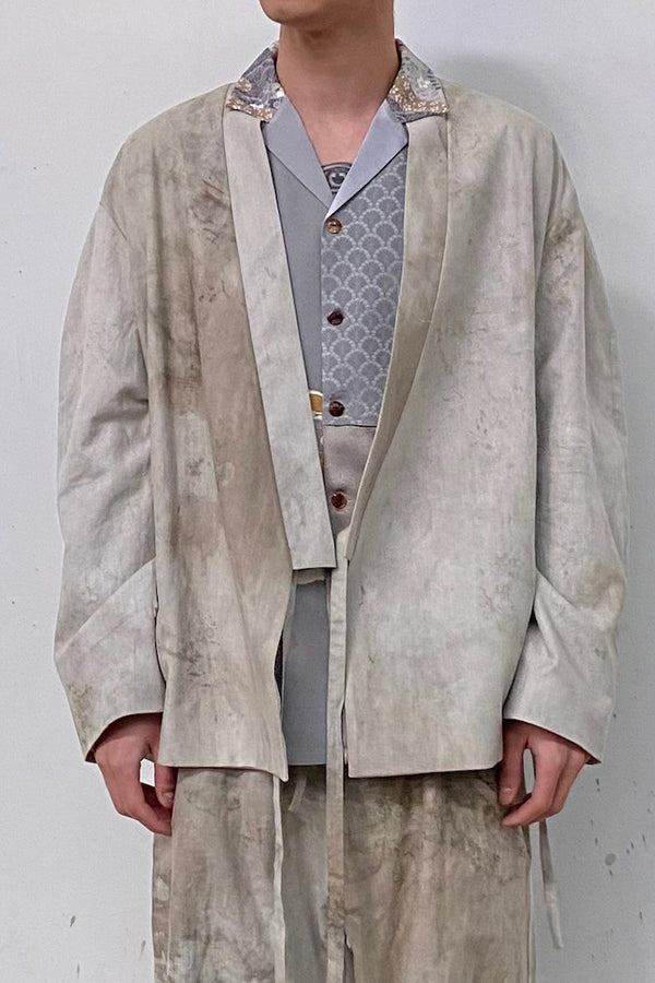 Aviva Jifei Xue staining short kimono jacket SS23-KJS-FS